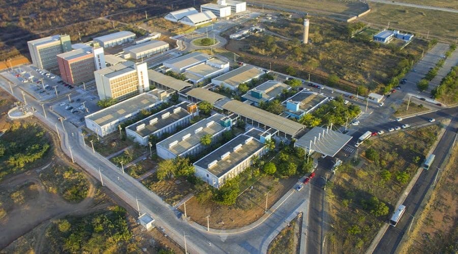 Vista aérea do campus da UFCA